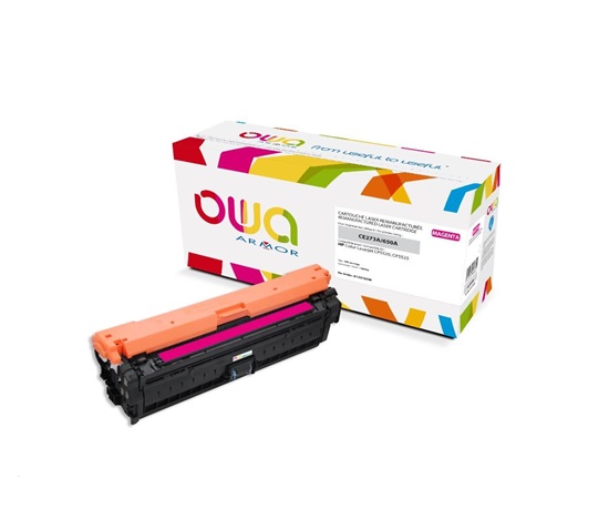 OWA Armor toner pro HP Color Laserjet Ese CP5520, 5525, 15000 Stran, CE273A, červená/magenta