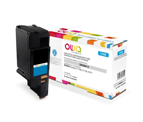 OWA Armor toner pro EPSON AL C1700, C1750, CX17, 1400   Stran, C13S050613, modrá/cyan
