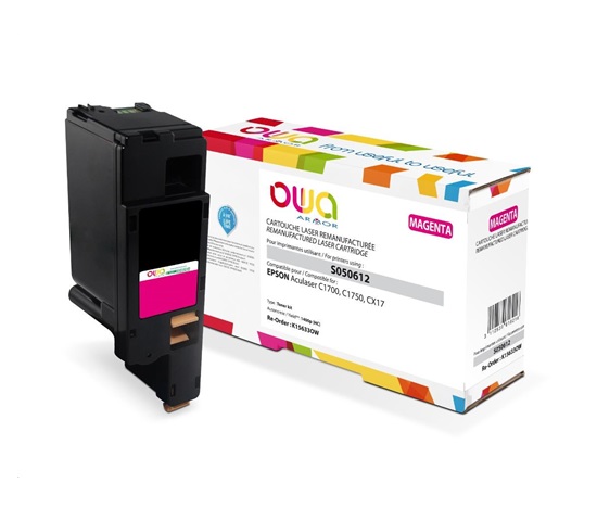 OWA Armor toner pro EPSON AL C1700, C1750, CX17, 1400   Stran, C13S050612, červená/magenta