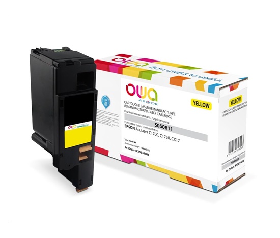 OWA Armor toner pro EPSON AL C1700, C1750, CX17, 1400   Stran, C13S050611, žlutá/yellow