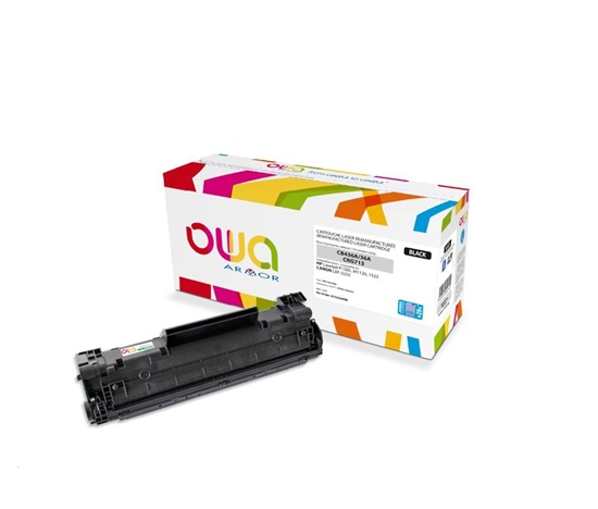 OWA Armor toner pro HP Laserjet P1505, M1120, 1522, 2550 Stran, CB436A JUMBO, černá/black