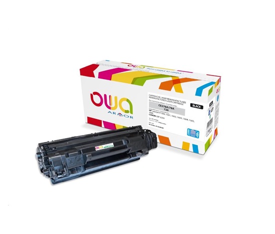 OWA Armor toner pro HP Laserjet P1566, 1601, 1602, 1603, 1604, 1605, 1606, 3200 Stran, CE278A JUMBO, černá/black