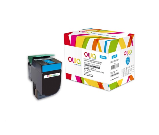 OWA Armor toner pro LEXMARK C540, 543, 544, 546, X543, X544, X546, X548, 2000 Stran, C540H1CG, modrá/cyan