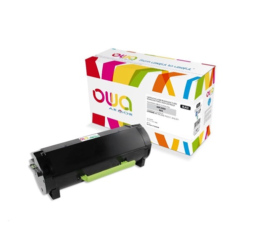 OWA Armor toner pro LEXMARK MX310, 410, 510, 511, 610, 611, 2500 Stran, 60F2000, černá/black