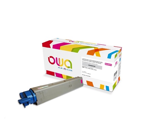 OWA Armor toner pro OKI C3300, C3400, C3450, C3600, 2500 Stran, 43459330, červená/magenta