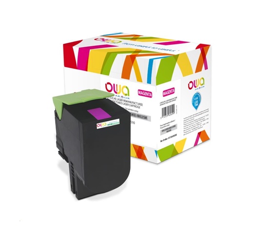 OWA Armor toner pro LEXMARK CX310, 410, 510, 2000 Stran, 80C2SM0, červená/magenta