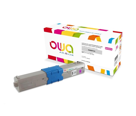 OWA Armor toner pro OKI C511, C531, MC 562, 5000 Stran, 44469723, červená/magenta