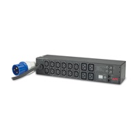 APC Rack PDU, Metered, 2U, 32A, 230V, (12)C13 & (4)C19, IEC-309 32A 2P+E 3.66m