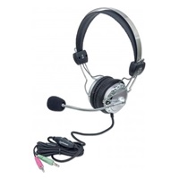 MANHATTAN Sluchátka s mikrofonem, lehce nastavitelná s flexibilním mikrofonem