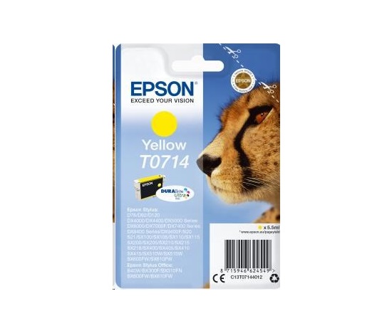EPSON ink bar Singlepack Yellow T0714 DURABrite Ultra Ink (5,5 ml)