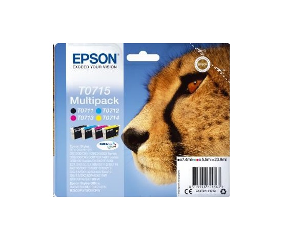 EPSON ink Multipack 4-colours T0715 DURABrite Ultra Ink