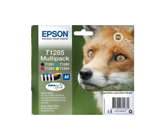 EPSON ink Multipack "Liška" 4-colours T1285 DURABrite Ultra Ink