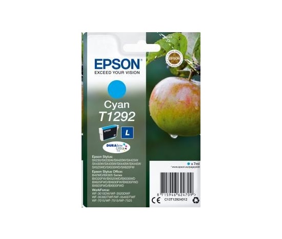 EPSON ink bar Singlepack "Jablko" Cyan T1292 DURABrite Ultra Ink (7 ml)