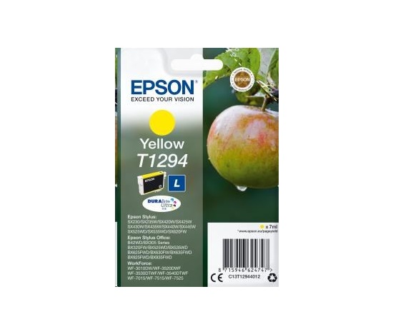 EPSON ink bar Singlepack "Jablko" Yellow T1294 DURABrite Ultra Ink (7 ml)