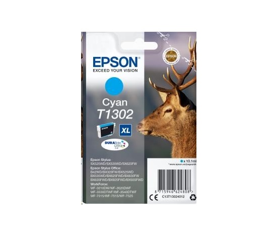 EPSON ink bar Singlepack "Jelen" Cyan T1302 DURABrite Ultra Ink (10,1 ml)