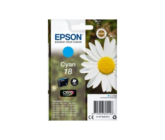 EPSON ink bar Singlepack "Sedmikráska" Cyan 18 Claria Home Ink
