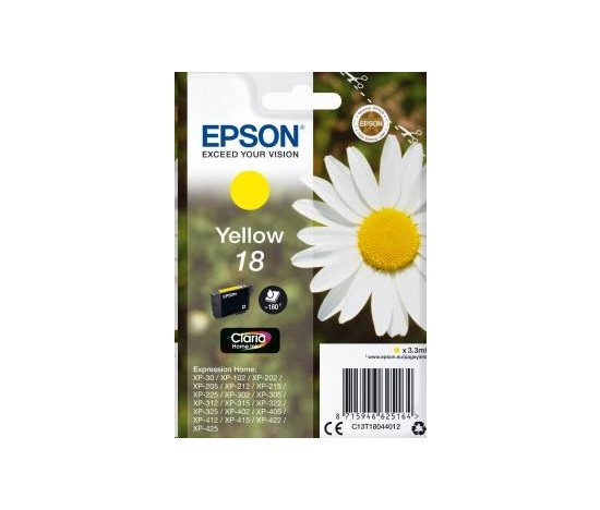 EPSON ink bar Singlepack "Sedmikráska" Yellow 18 Claria Home Ink