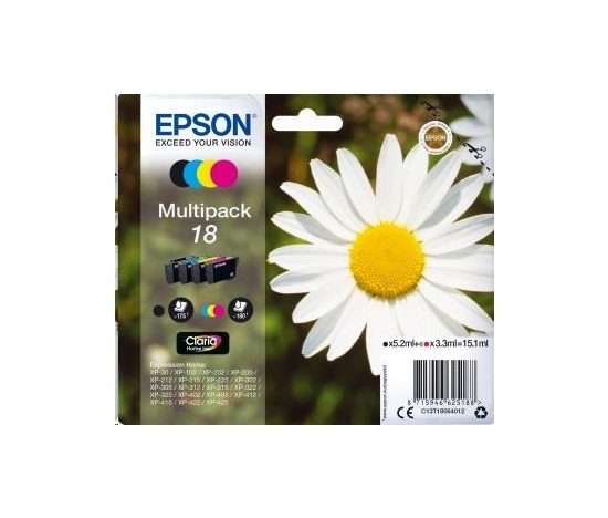 EPSON ink Multipack 4-colours "Sedmikráska" 18 Claria Home Ink