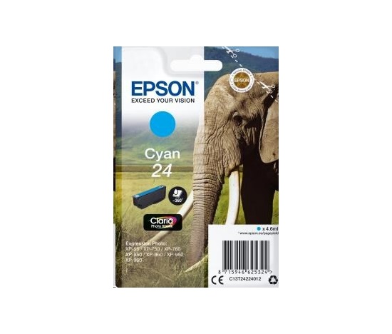 EPSON ink bar Singlepack "Slon" Cyan 24 Claria Photo HD Ink