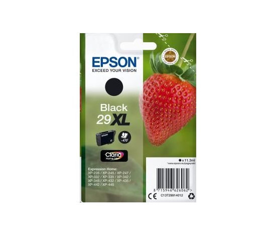EPSON ink čer Singlepack "Jahoda" Black 29XL Claria Home Ink