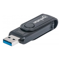 MANHATTAN Čtečka paměťových karet Mini, 24 v 1, USB 3.0, černá, externí