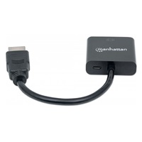 MANHATTAN převodník z HDMI na VGA (HDMI Male to VGA Female, black, Polybag)