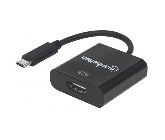 MANHATTAN převodník z USB 3.1 na HDMI (Type-C Male to HDMI Female, Black) PC / Apple MacBook