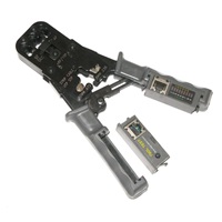 Kleště krimpovací PROFI+ s ráčnou pro konektory RJ11, RJ12, RJ45 s testerem a LED indikací