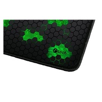 C-TECH herní podložka pod myš ANTHEA CYBER GREEN, 320x270x4mm, obšité okraje