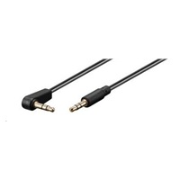 PREMIUMCORD Kabel Jack 3,5mm - 3,5mm konektor 90° M/M 1m