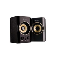 C-TECH repro SPK-11, 2.0, dřevěné, černo-zlaté, USB