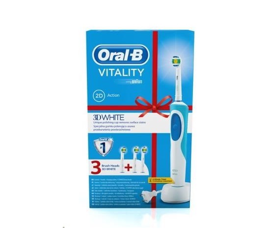 Oral-B - Elektrický zubní kartáček Oral B Vitality 3DWhite + EB 18-2 3D White