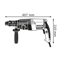 BOSCH GBH 2-26 DFR, vrtací kladivo s SDS plus, 800 W, příklep 3 J, 4 – 26 mm