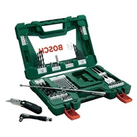 Bosch V-Line - 83dílná sada vrtáků a bitů TiN s LED kapesní svítilnou a stavitelným klíčem