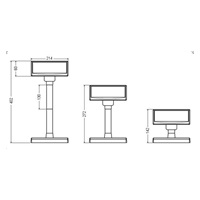 Virtuos VFD zákaznický displej Virtuos FV-2030W 2x20 9mm, USB, bílý