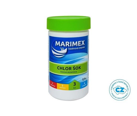 Marimex Chlor Šok 0,9 kg - bazénová chemie - ŘASY