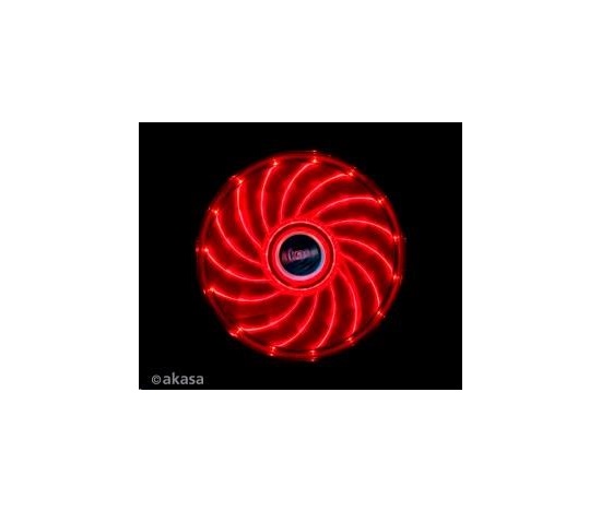 AKASA ventilátor Vegas 120x120x25mm, 1200RPM podsvícený, 15xLED, červený