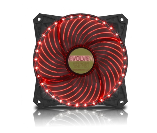 EVOLVEO 12L2RD ventilátor 120mm, 33 LED, červený, 3pin