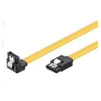 PREMIUMCORD 0,3m SATA 3.0 datový kabel 1.5GBs / 3GBs / 6GBs, kov.západka, 90°
