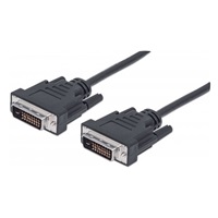 MANHATTAN kabel DVI-D Dual Link Male to DVI-D Dual Link Male, Black, 3 m