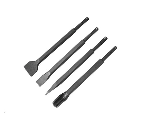 sekáče SDS PLUS, sada 4ks, 250mm:, plochý 20 a 40mm, špičatý, drážkovací, EXTOL CRAFT