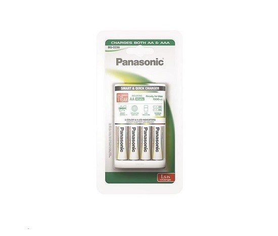 PANASONIC Nabíječka baterií BQ-CC55 pro AA,AAA + 4x AA (1900 mAh)