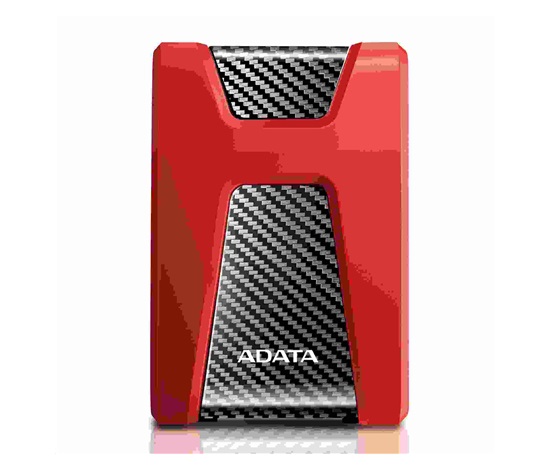 ADATA Externí HDD 2TB USB 3.1 DashDrive Durable HD650, červený (gumový, nárazu odolný)