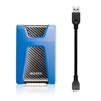 ADATA Externí HDD 1TB USB 3.1 DashDrive Durable HD650, modrý (gumový, nárazu odolný)
