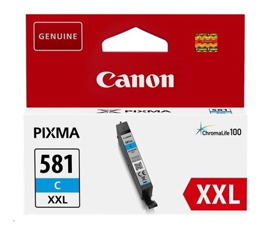 Canon CARTRIDGE CLI-581XXL azurová pro PIXMA TS615x, TS625x, TS635x, TR7550, TS815x (820str.)