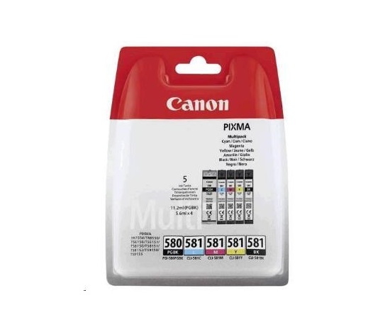 Canon CARTRIDGE PGI-580/CLI-581 BK/CMYK Multi-pack SEC pro PIXMA TS615x,625x,635x,815x,915xTR7550,8550