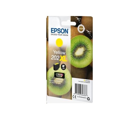 EPSON ink bar Singlepack "Kiwi" Yellow 202XL Claria Premium Ink 8,5 ml, BAR 650 stran