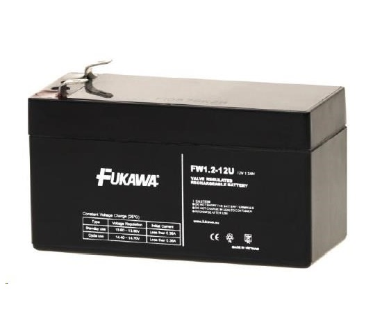 Baterie - FUKAWA FW 1,2-12 U (12V/1,2Ah - Faston 187) SLA baterie, životnost 5let