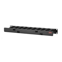 APC Horizontal Cable Manager, 1U x 4" Deep, Single-Sided with Cover