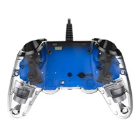 Nacon Wired Compact Controller - ovladač pro PlayStation 4 - průhledný modrý